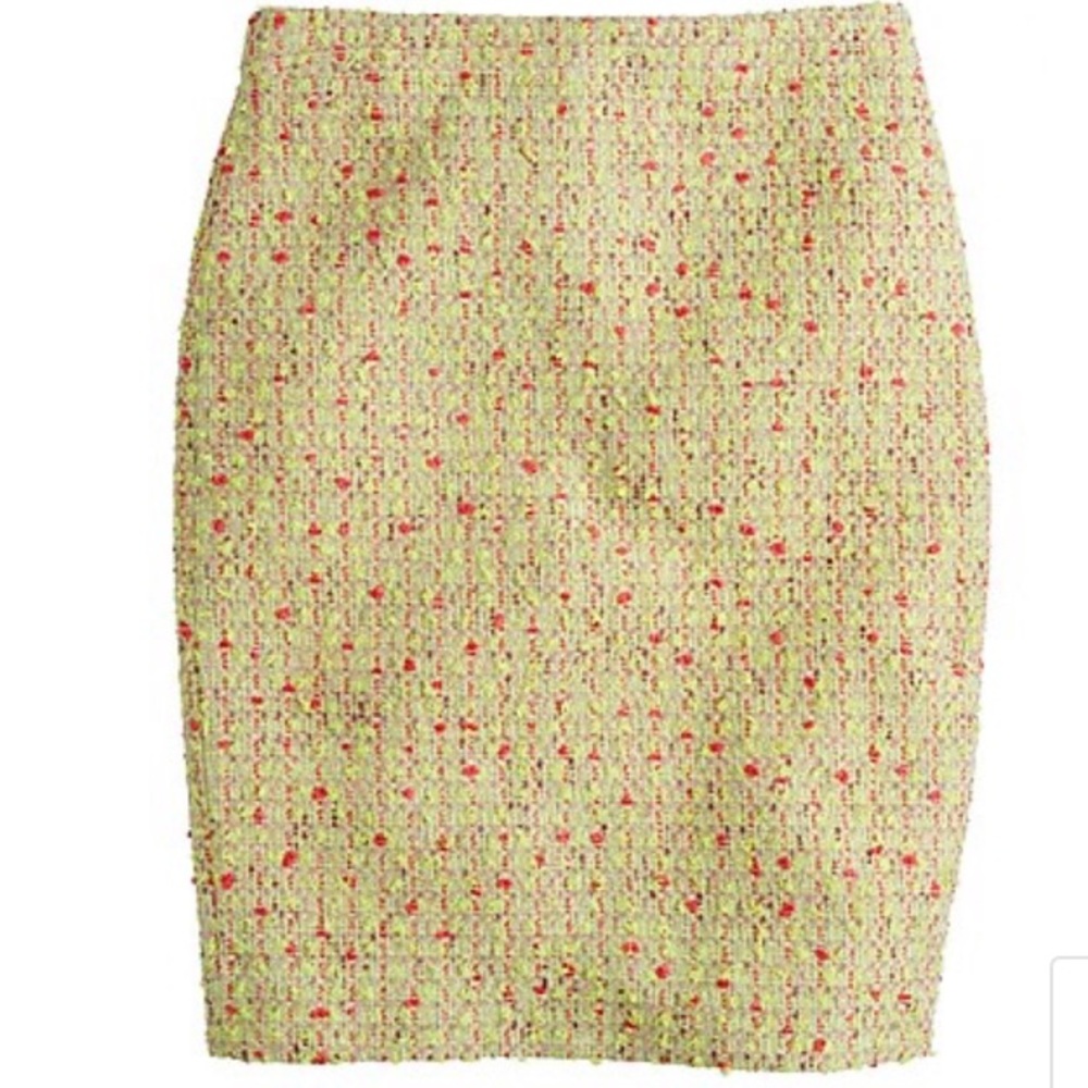 J. Crew No. 2 pencil skirt in neon tweed Size 0